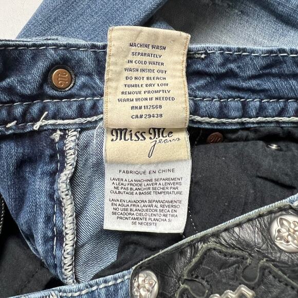 Miss‎ Me Jeans Bootcut JP5908BV Embellished Bling Flap Pocket Women's 27 Denim - Picture 6 of 14